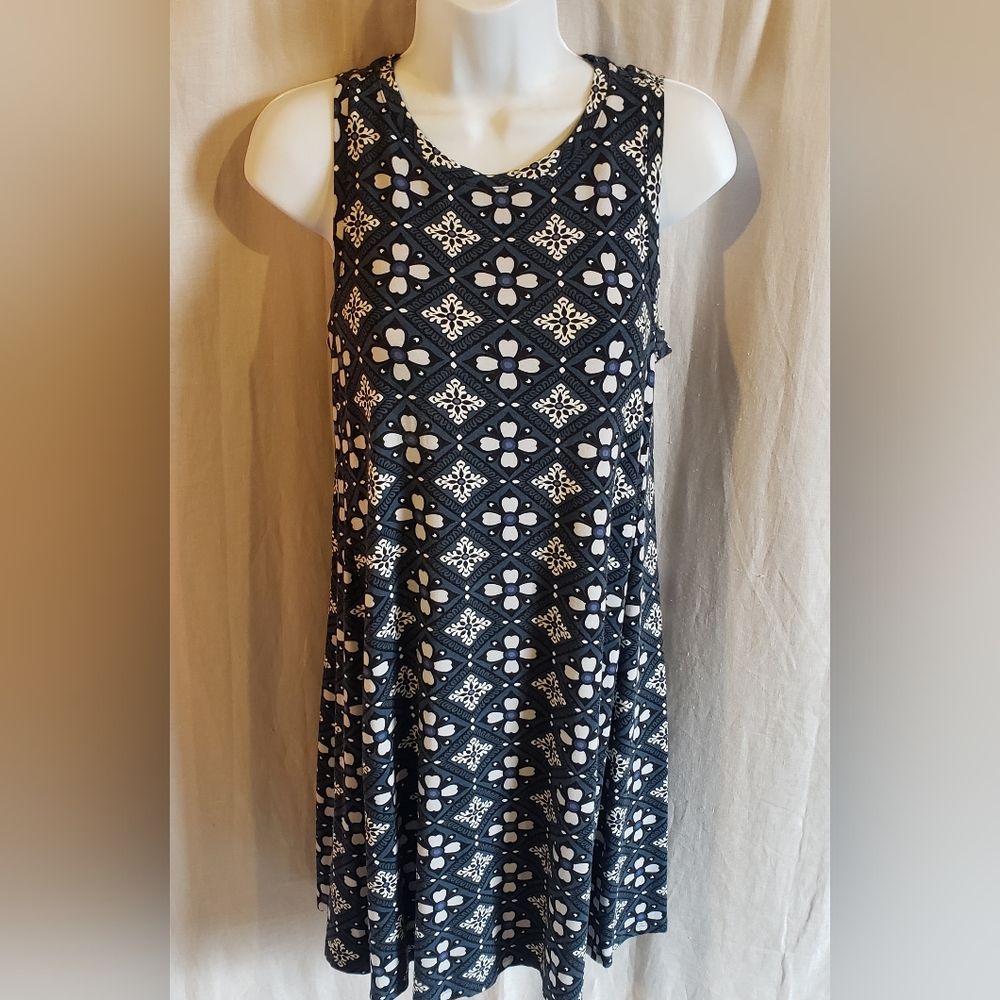 Loft Sleeveless Printed Shift Dress Size S
